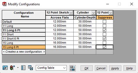 Solidworks Configurations Part 1 Basics And Creating Configurations