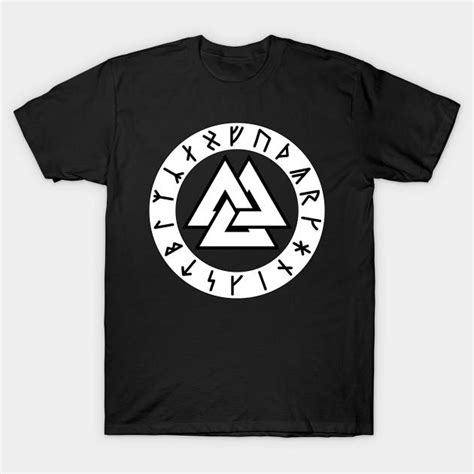 Buy Unisex Fashion Tshirt Viking Valknut With Runes Print Tshirt Plus