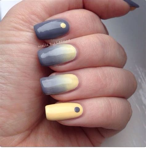 Grey And Yellow Grey Nail Designs Yellow Nails Design Yellow Nails