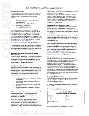 Fillable Online Leave Of Absence Request Form Form 1001 Human