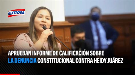 Aprueban informe de calificación sobre la denuncia constitucional