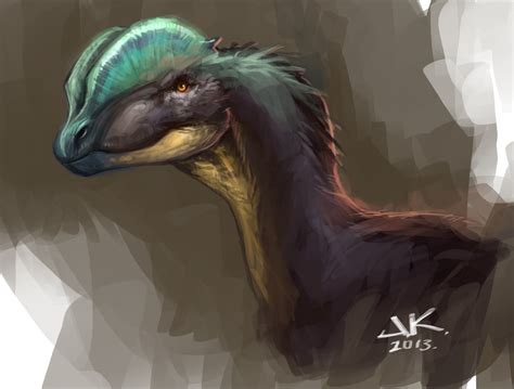 jonathan kuo artwork: dilophosaurus sketch