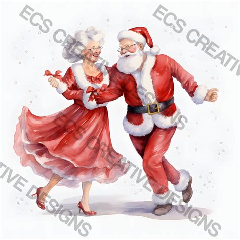 Santa & Mrs Claus Clipart Bundle, Digital Download for Commercial Use ...