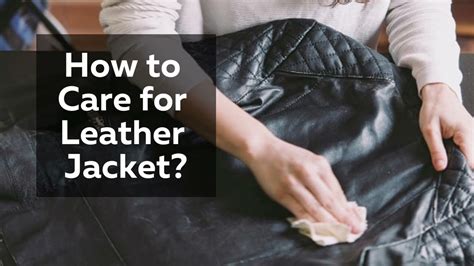 How To Care For Leather Jacket Clean A Leather Jacket Youtube