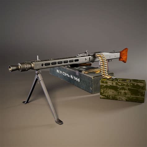 Mg German Machine Gun Set D Model Cgtrader