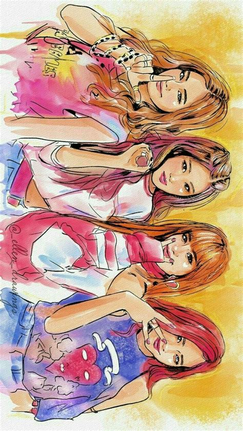 Blackpink Rose Lisa Jisoo Jennie Blackpink Disegni Di Ragazze Bff