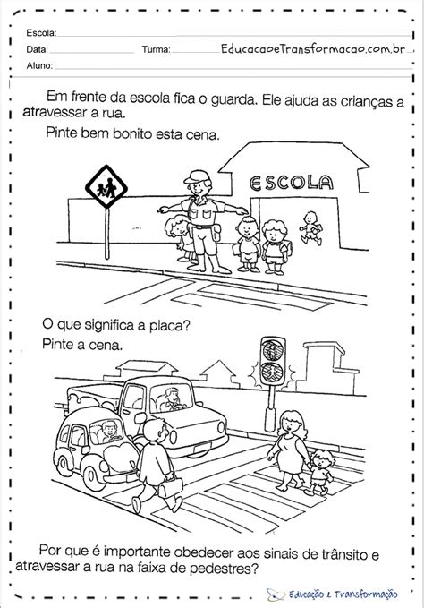Atividades Sobre O Trânsito 2 Ano - 5