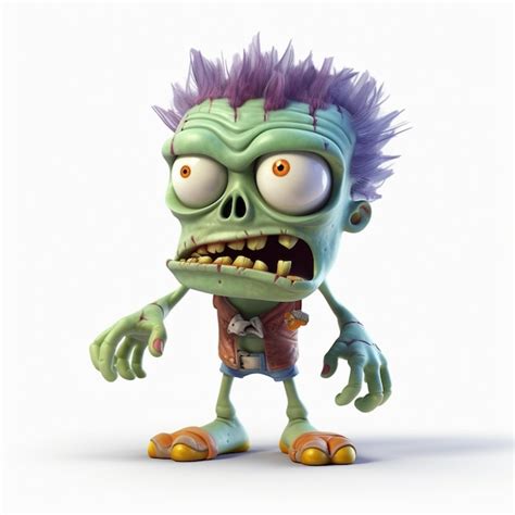 Premium Ai Image Cute Zombies Cartoon D Characters