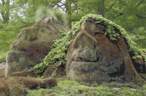 Troll Sculptures Iceland Landscapes DIY 2 Cross Stitch - Etsy