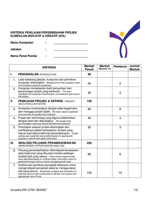 PDF KRITERIA PENILAIAN PERSEMBAHAN PROJEK KUMPULAN FilePEMILIHAN