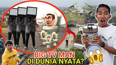 DRONE MENANGKAP NAMPAK BIG TV MAN MENGALAHKAN SKIBIDI TOILET SAPUTRA