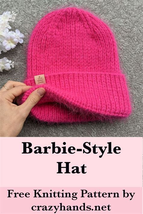 Free Knit Barbie-Style Winter Hat Pattern