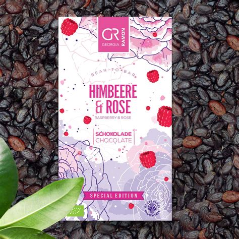 GEORGIA RAMON 40 Weisse Himbeeren Rosen Schokolade Shop