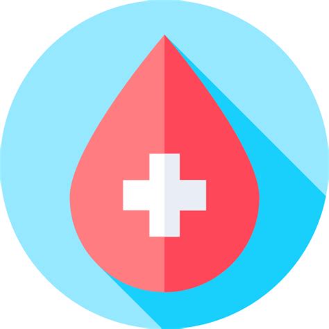 Blood Donation Flat Circular Flat Icon