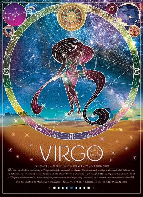 Cobble Hill Rompecabezas Del Zodiaco De Piezas Virgo P Ster De