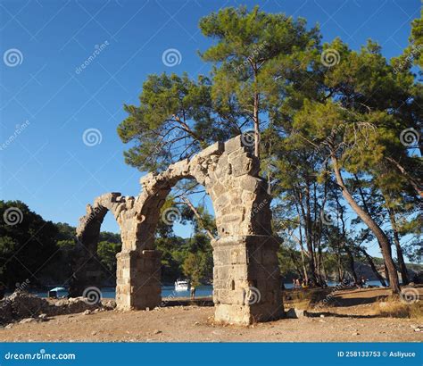 Ruins Of Phaselis Ancient City Stock Image Image Of Ancient Phaselis