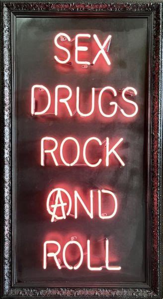 Sex Drugs Rock N Roll Illuminati Neon Buckingham Fine Art