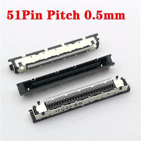 1 10pcs 51S 0 5SH FPC Socket 51 Pin Pitch 0 5mm LCD Screen Interface