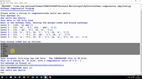 Huffman Data Compression Decompression In PYTHON YouTube