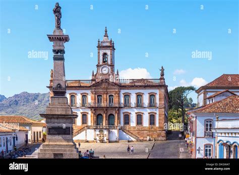 Tiradentes Plaza - Tiradentes Plaza and Da Inconfidencia Museum, Ouro Preto, UNESCO World ...