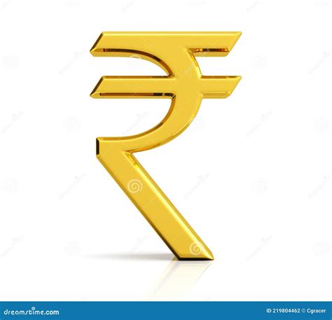 Indian Rupee Symbol In Gold Vector Illustration Cartoondealer