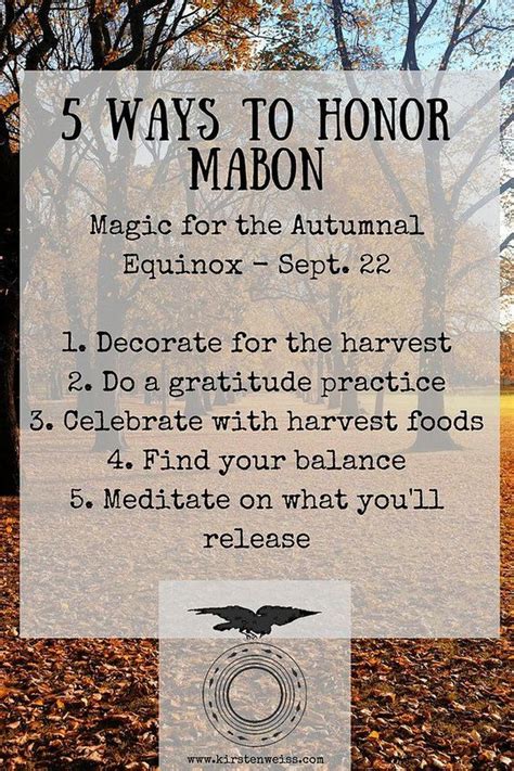 Spell For Today Ways To Honor Mabon C Mabon Autumn Equinox