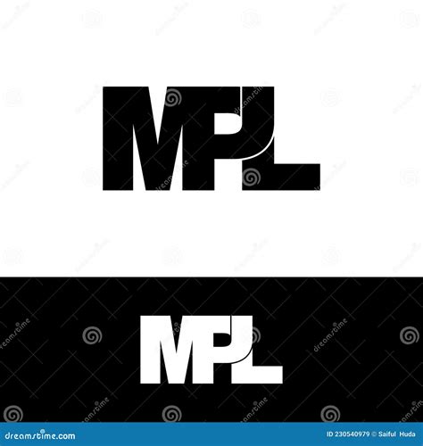 Letter Mpl Simple Monogram Logo Icon Design Stock Vector