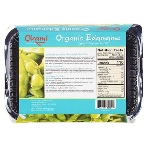 Okami Organic Edamame, 32 Oz - Costco Food Database