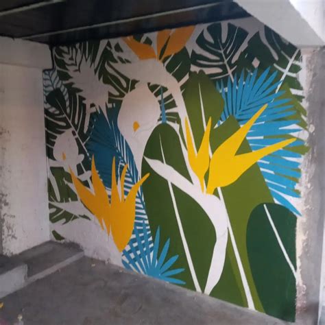 Mural De Plantas Tropicales A Full Color Murales Mural Plantas