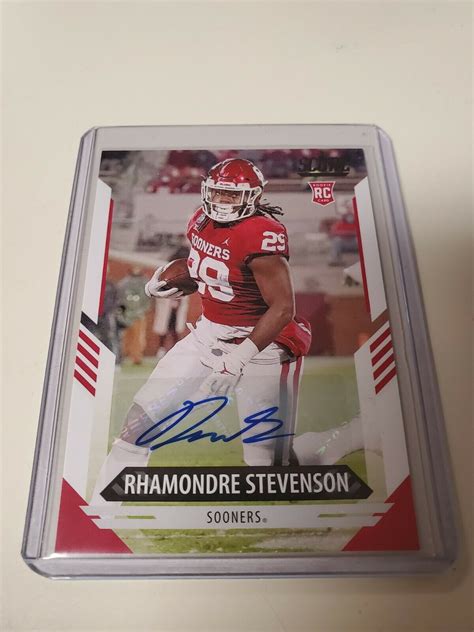 Rhamondre Stevenson 2021 Panini Score AUTO RC Patriots Sooners Values