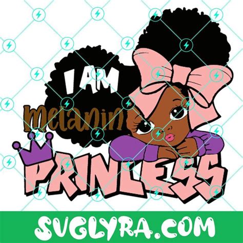 I Am Melanin Princess Svg Peekaboo Girl Svg Little Melanin Queen Svg African American Svg In