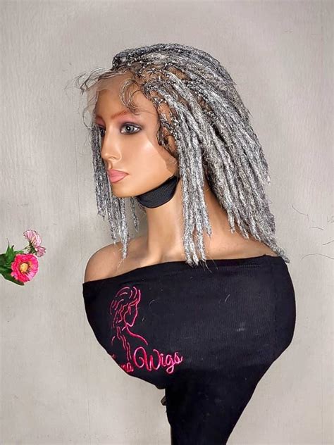 Dreadlocks Wig Grey Dreadlocks Wig Dreadlock Wig Full Lace Locs Wig