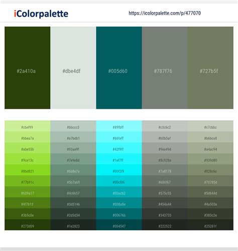 110 Latest Color Schemes With Dark Green And Gray Color Tone