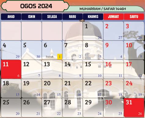 Kalendar Islam 2024 1445H 1446H Tarikh Puasa Sunat Info UPU