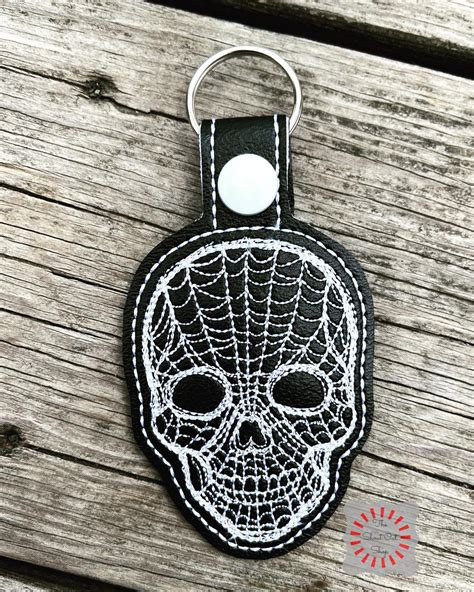 Webbed Skeleton Keychain Webbed Skeleton Key Ring Skeleton Etsy