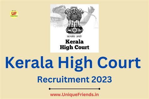 Kerala High Court Assistant Recruitment 2023 Apply For Assistant Post