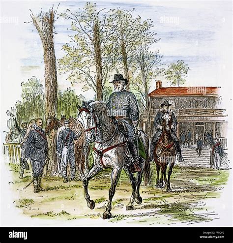 Lees Surrender 1865 Ngeneral Robert E Lee Leaving The Mclean House