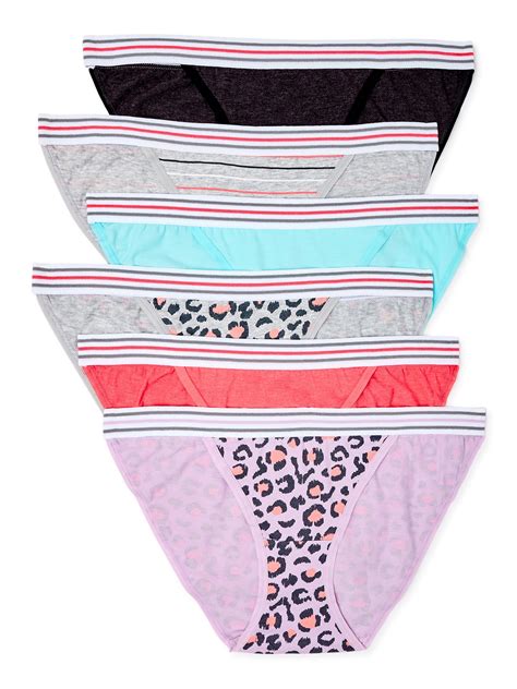 Secret Treasures Women S Cotton String Bikini Panties 6 Pack Walmart