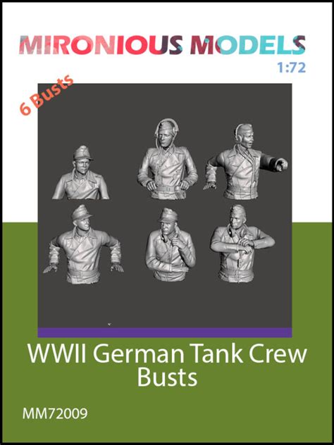 Wwii German Tank Crew Bust Mironious Models