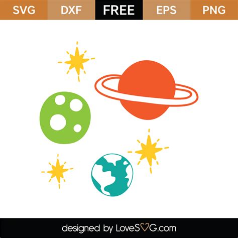 Free Planets Solar System Svg Cut File Lovesvg