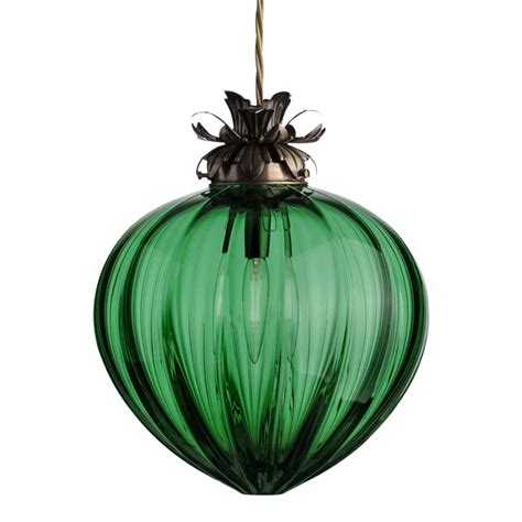 Flora Pendant Large Forest Glass Colour Chairish