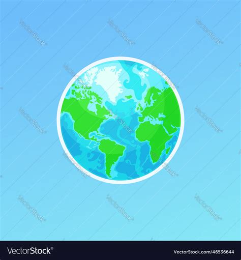 World globe planet earth continents and oceans Vector Image