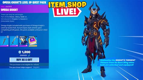 Live Omega Knight Level Up Quest Pack Available Now Fortnite Item