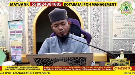 19 3 2024 TAUSIYAH RAMADAN Ustaz Hambali Zulkifli YouTube