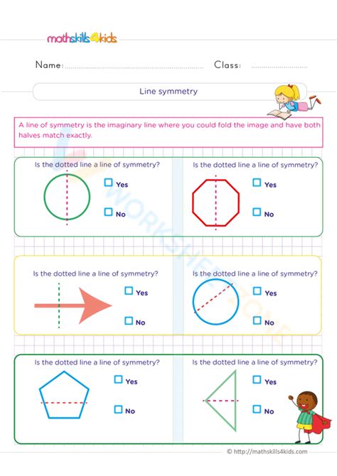 Identify Lines Of Symmetry Worksheet