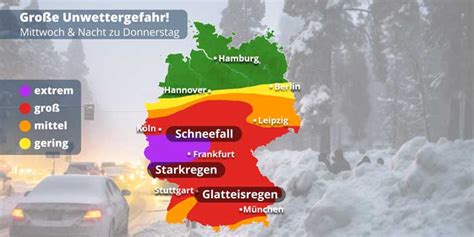 Chaos Tag am Mittwoch Starkschneefälle gefrierender Regen und extreme