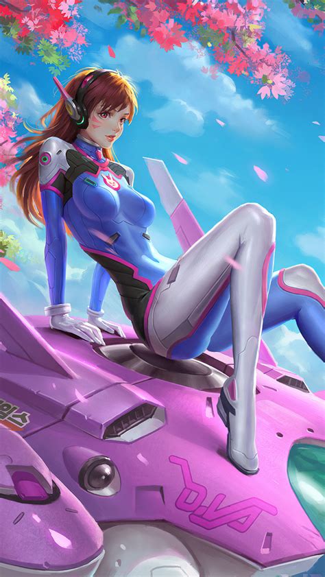 640x1136 Dva Overwatch Video Gameart Iphone 55c5sse Ipod Touch Hd