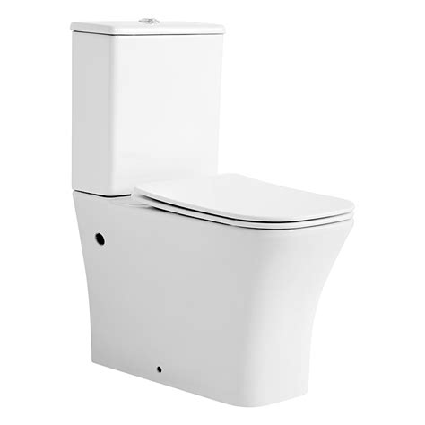 Ortonbath Fully Back To Wall Two Piece Wash Down Rectangle Bowl Toilet