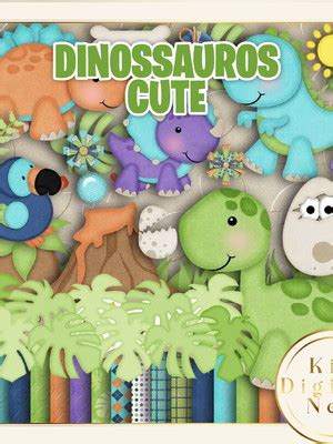 Dinossauro Aquarela Kit Digital Elo7 Produtos Especiais