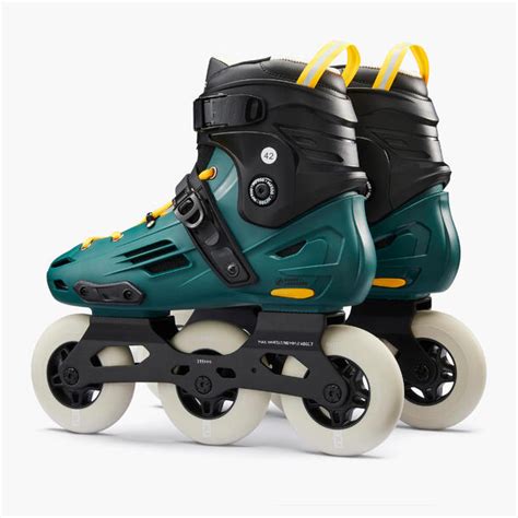 Adult Inline Skates Oxelo Mf 900 Green Yellow